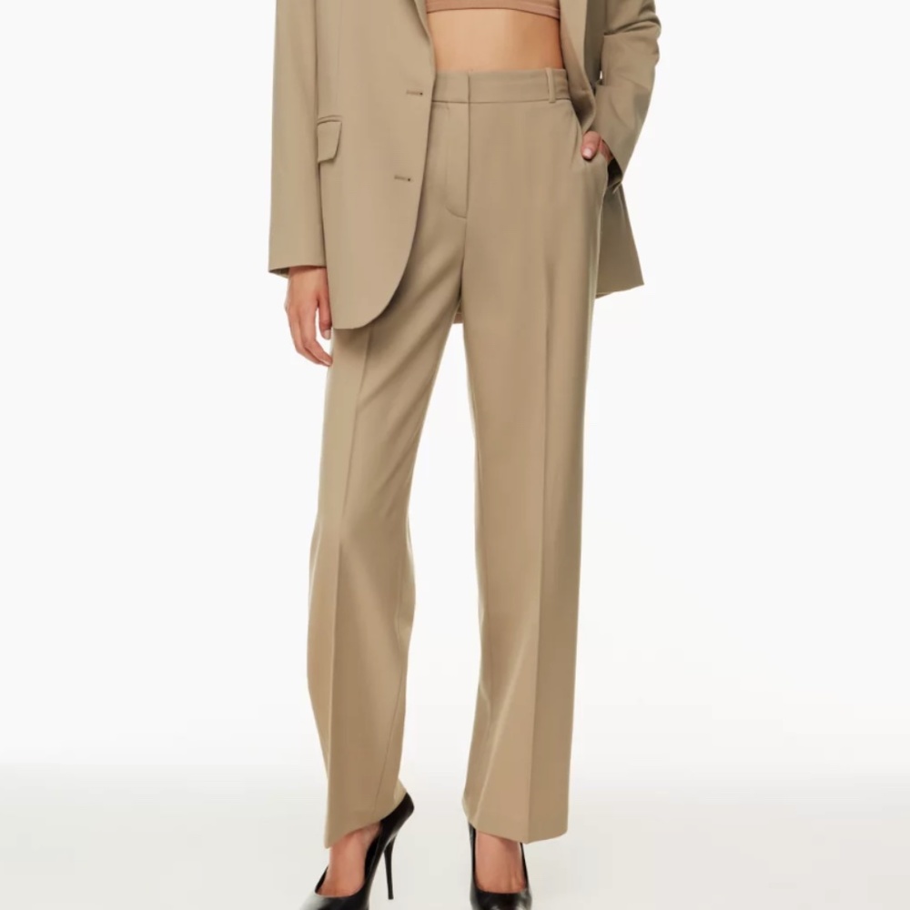 Aritzia Babaton Agency Pant in Gold Camel